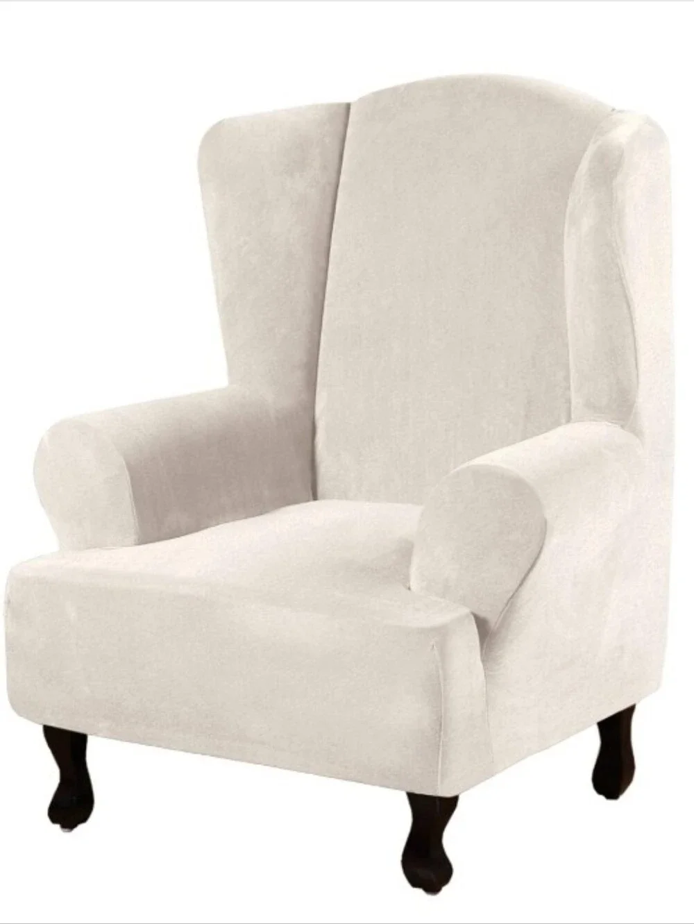 Wingback Chair Cover Ivory